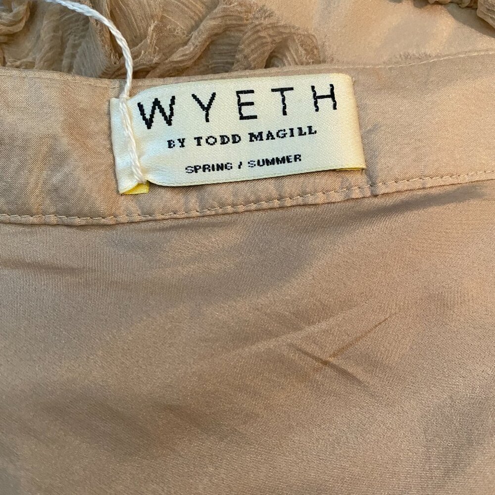 Wyeth By Todd Magill Seasonal Collection Nude/Blush Silk Ruffle Skirt 6/8 Small View 4